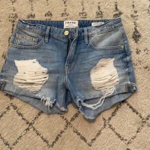 Frame denim distressed shorts sz 24